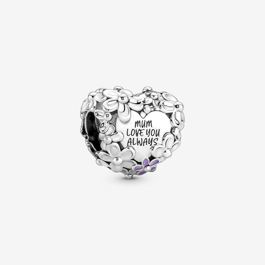 Pandora Mum Daisy Heart Charm