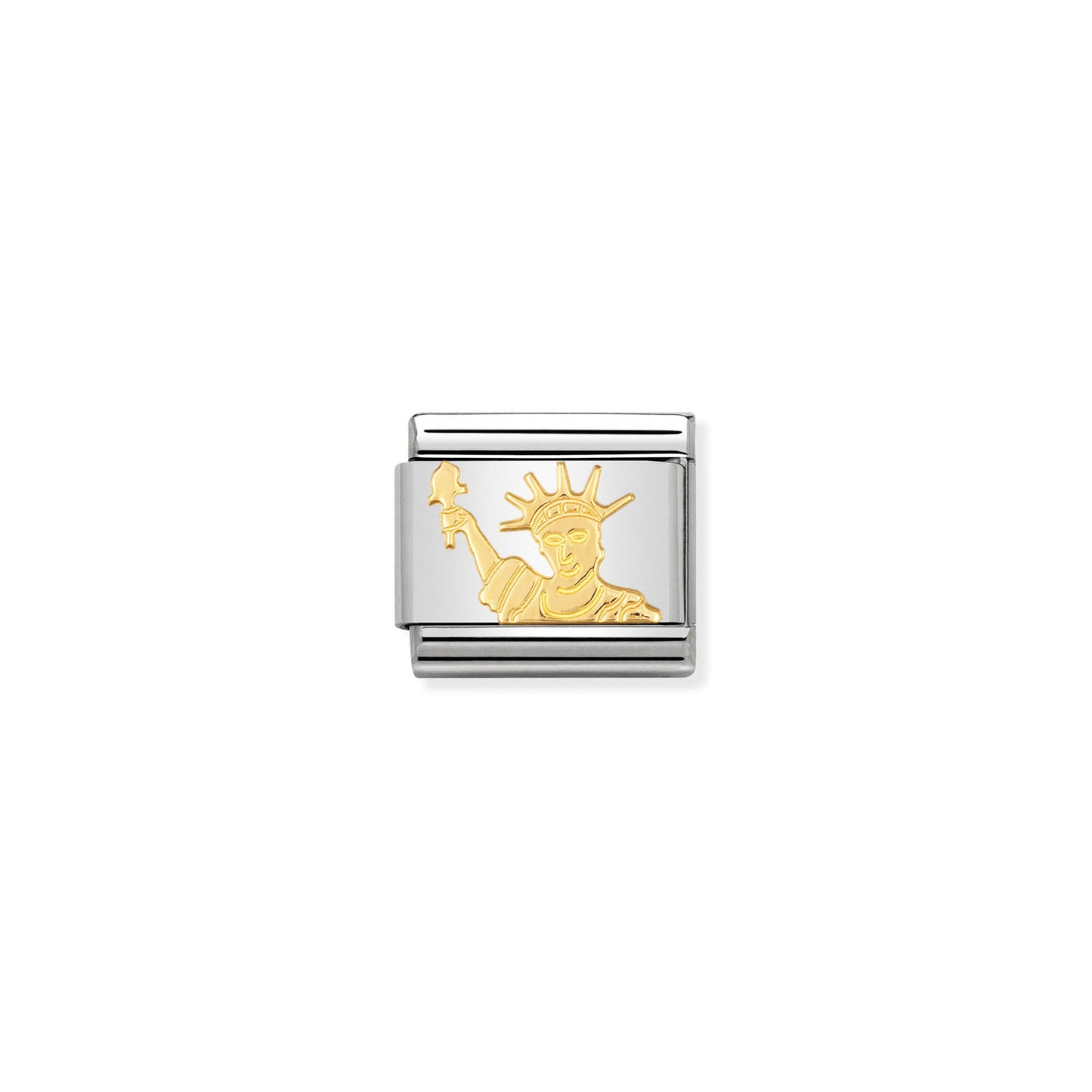 Nomination Classic Link with Statue of Liberty in Yellow Gold Tone