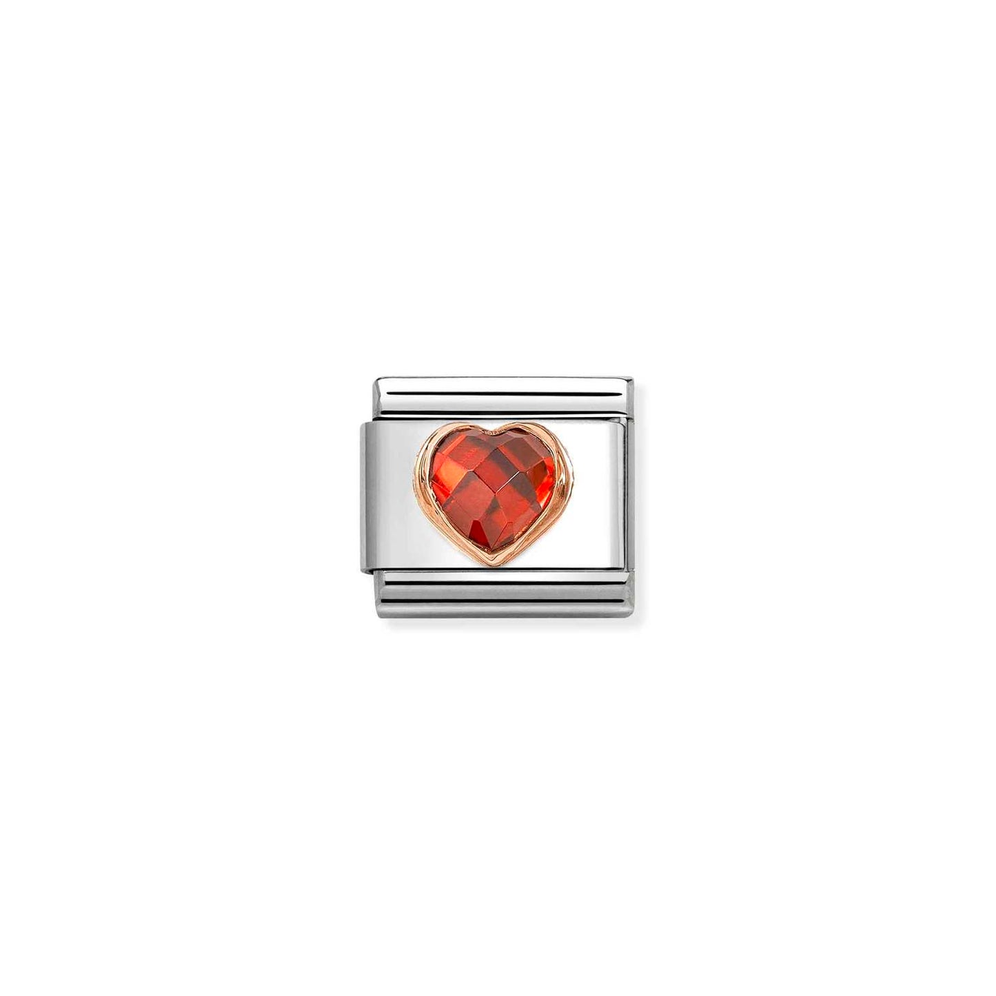 Nomination Classic Link Red CZ Heart