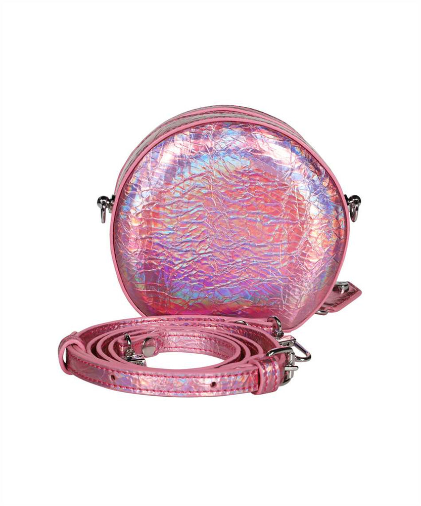 
                      
                        Vivienne Westwood Mini Round Crossbody Bag in Iridescent Pink
                      
                    