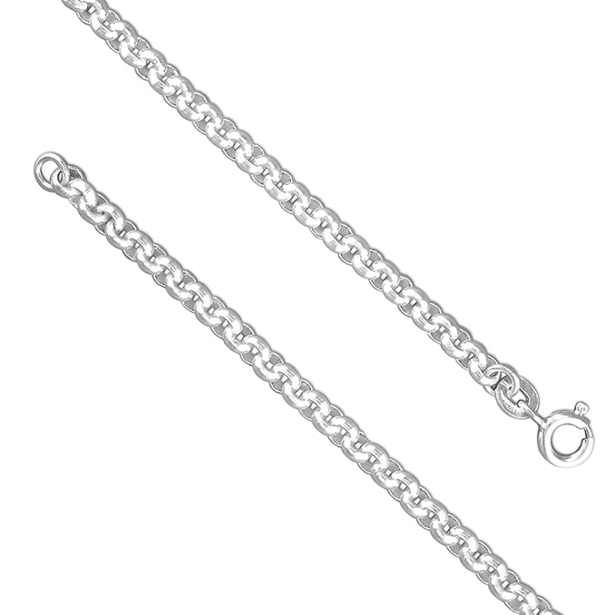 Coe & Co Sterling Silver 56cm/22in Heavy Round Belcher Chain