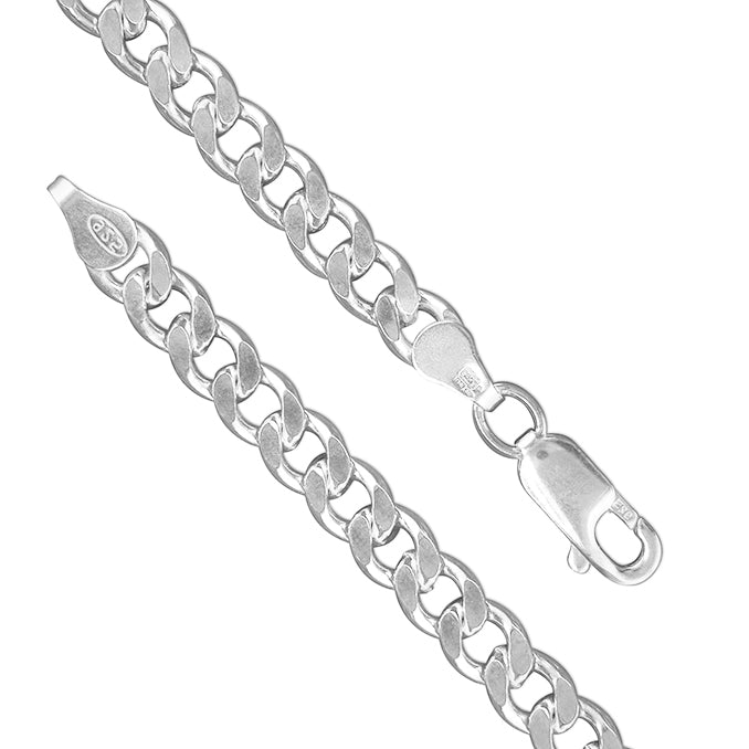 Coe & Co Sterling Silver Chain 51cm/20in Flat Open Curb Chain