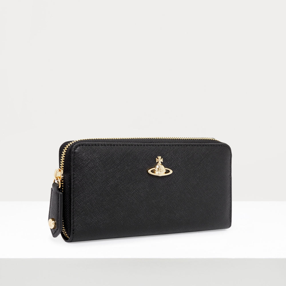 
                      
                        Vivienne Westwood Classic Zip Round Wallet Black Saffiano
                      
                    