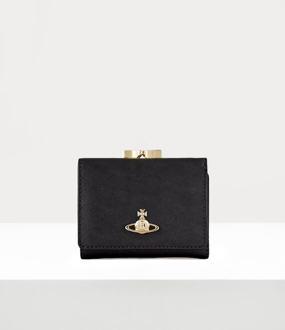 Vivienne Westwood Small Frame Wallet Saffiano Black