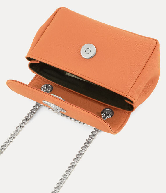 
                      
                        Vivienne Westwood Saffiano Small Purse with Chain Orange
                      
                    