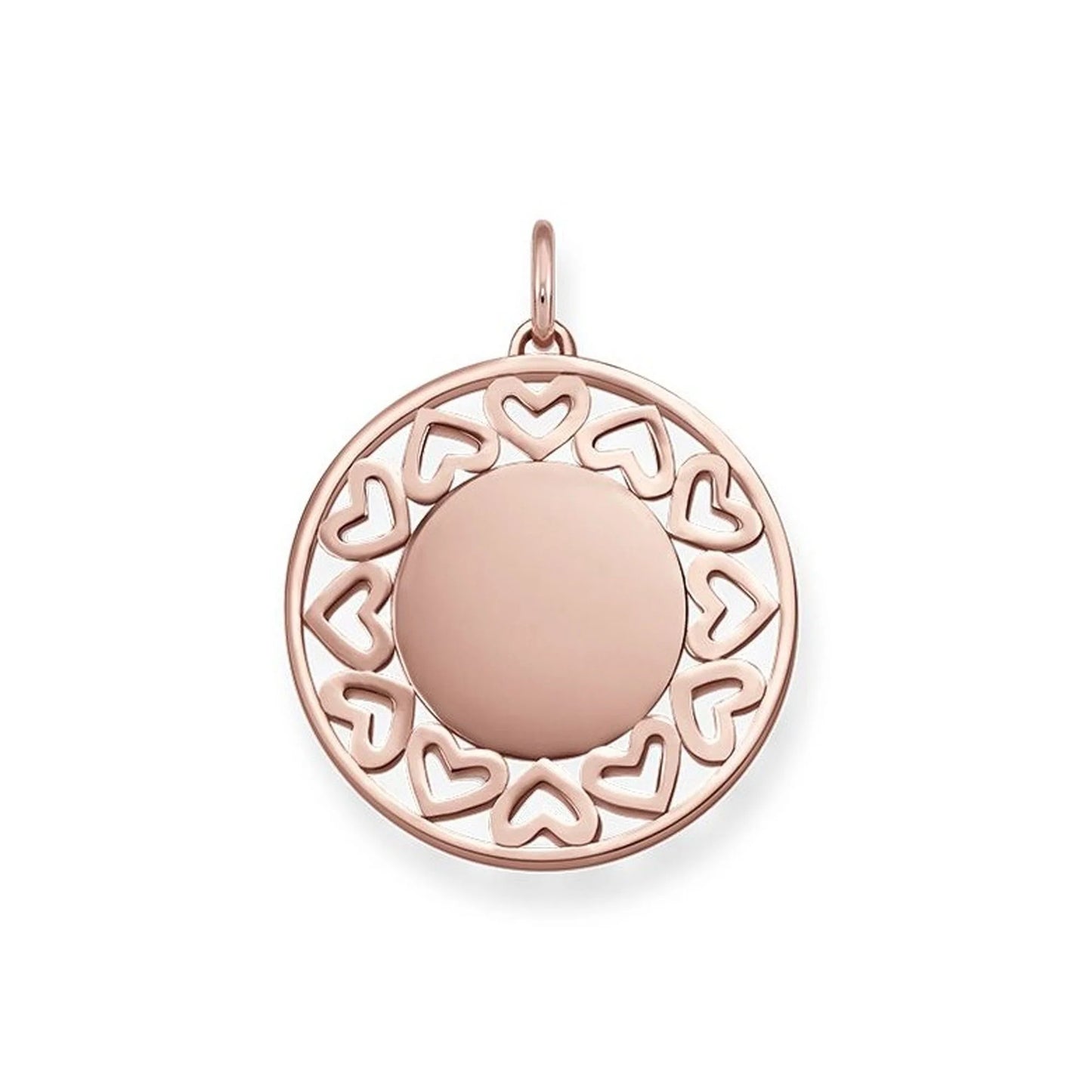 Thomas Sabo Rose Gold Heart Circle Pendant