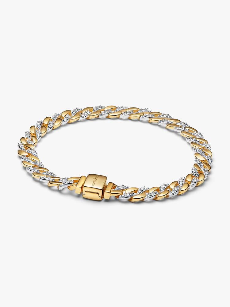 Pandora Two-tone Pavé Cuban Chain Bracelet