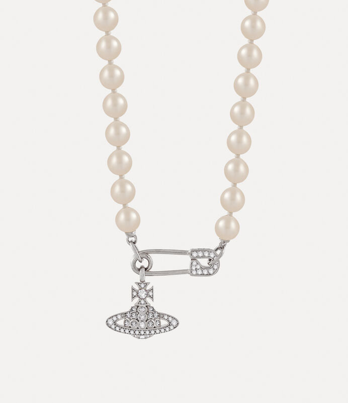 
                      
                        Vivienne Westwood Lucrece Pearl Necklace Platinum Tone
                      
                    