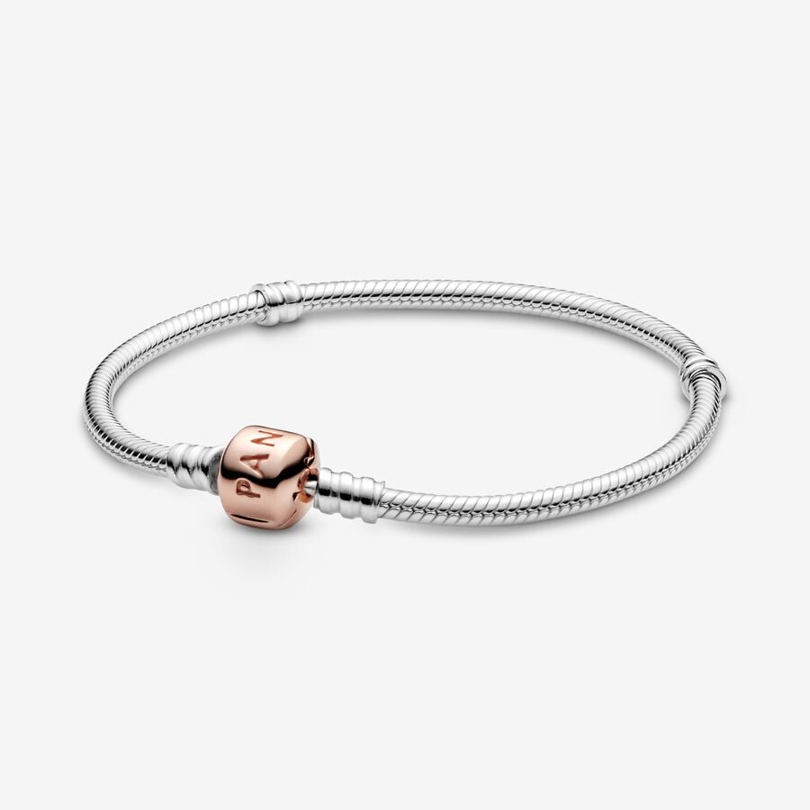 Pandora Moments Snake Chain Bracelet-Two Tone