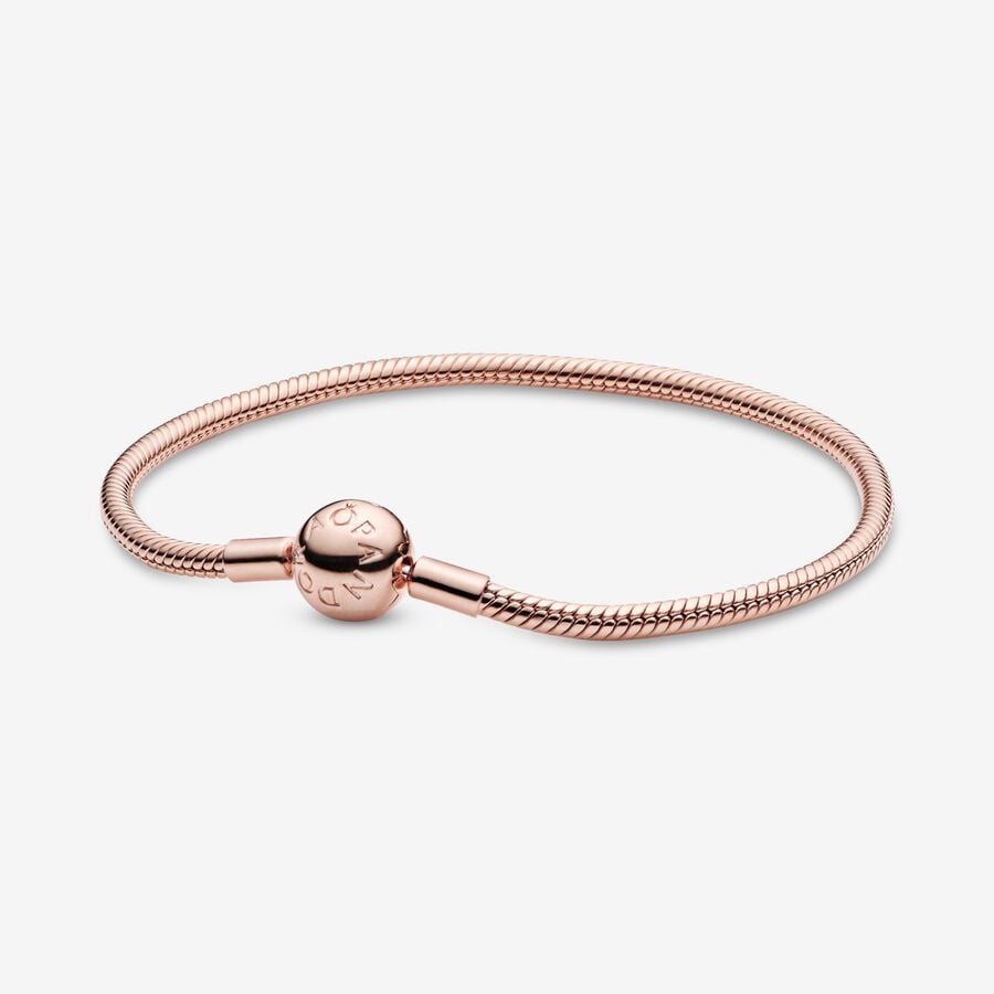 Pandora Moments Snake Chain Bracelet-Rose