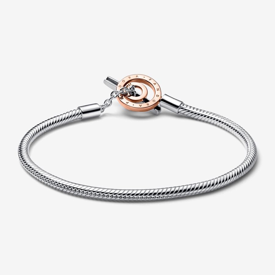 
                      
                        Pandora Signature Two-tone Logo T-Bar Snake Chain Bracelet
                      
                    