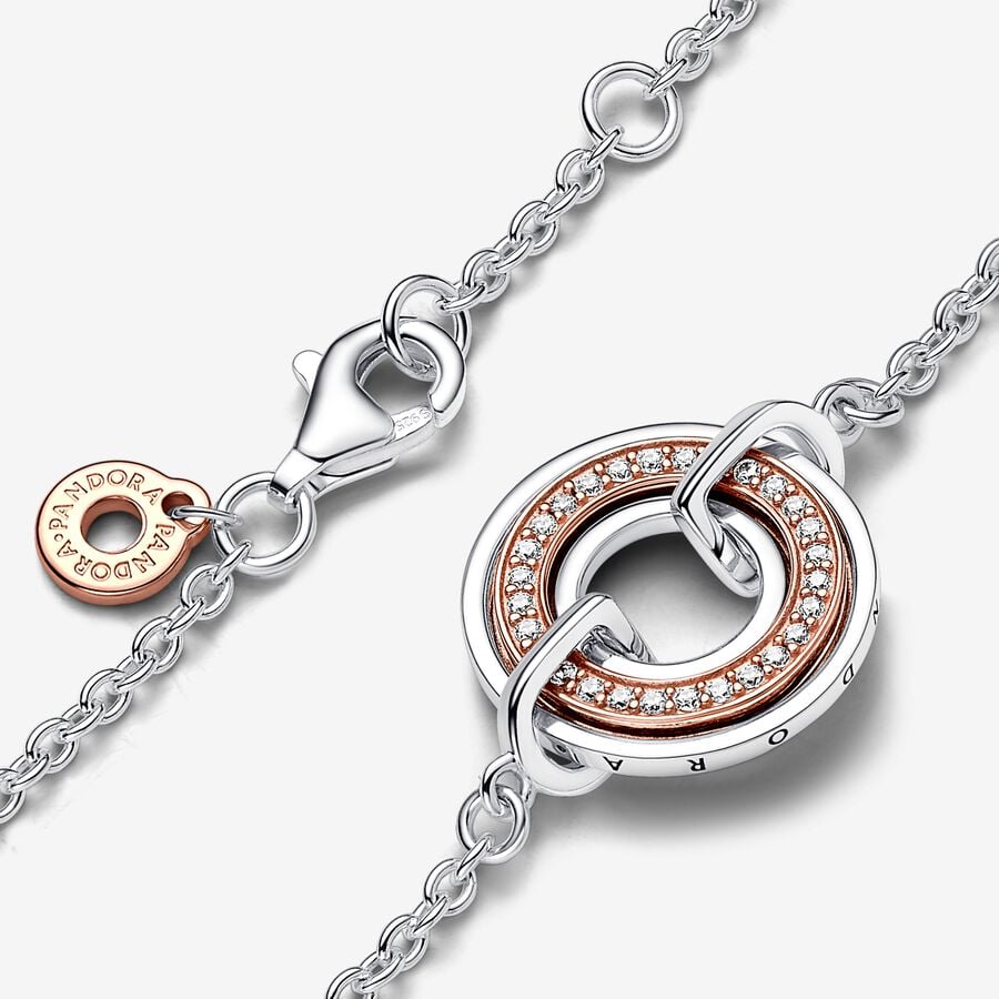 
                      
                        Pandora Signature Two Two-tone Logo & Pavé Chain Bracelet
                      
                    