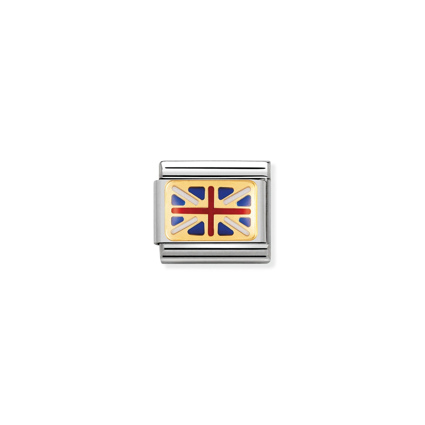 Nomination Classic Link with Enamel Great Britain Flag in Yellow Gold Tone