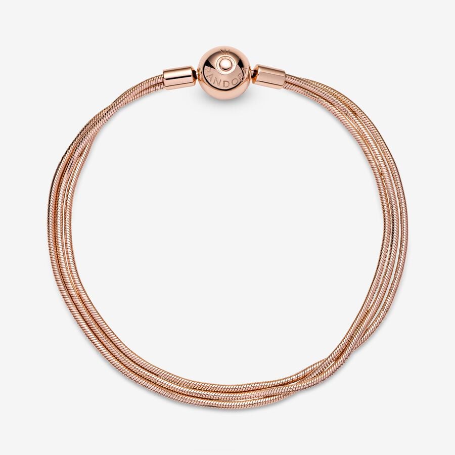 Pandora Rose Gold Snake Bracelet -1 Cham outlet