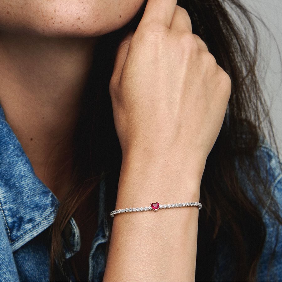 
                      
                        Pandora Red Sparkling Heart Tennis Bracelet
                      
                    