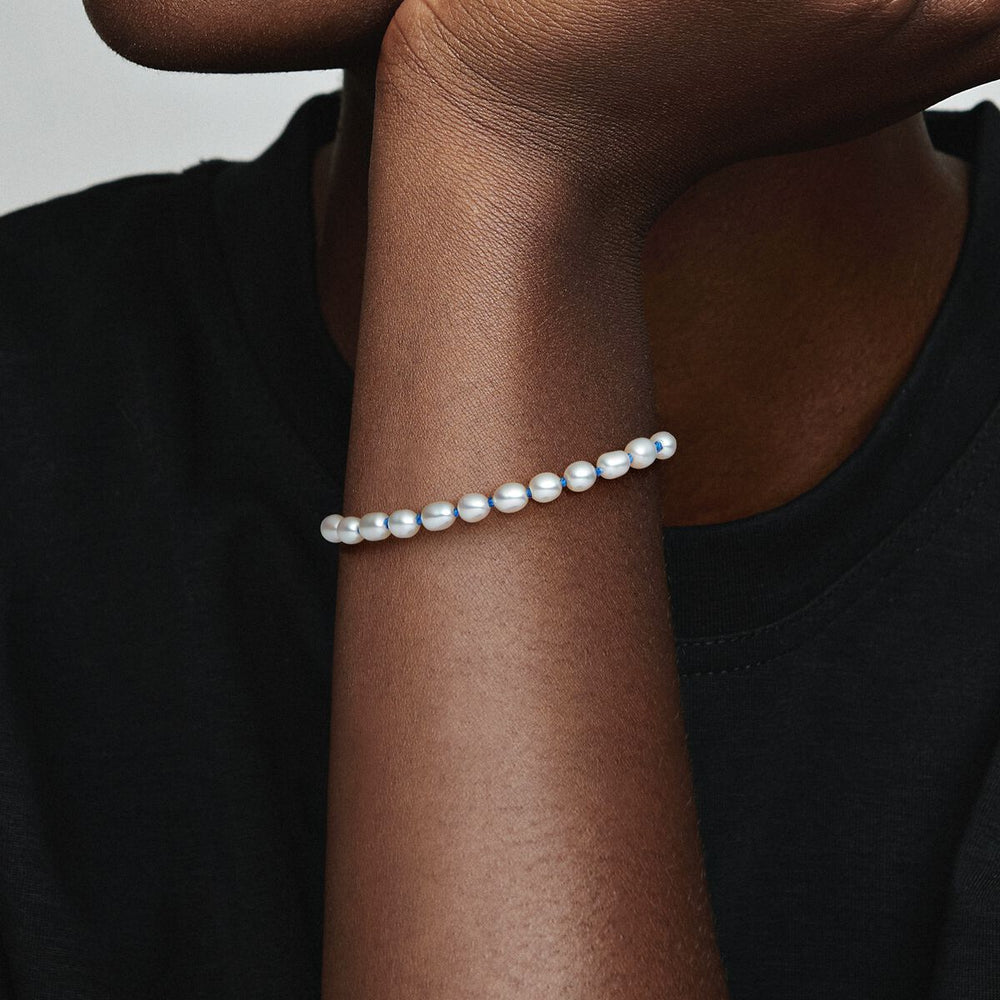 
                      
                        Pandora Treated Freshwater Cultured Pearl Blue Cord Chain Bracelet
                      
                    