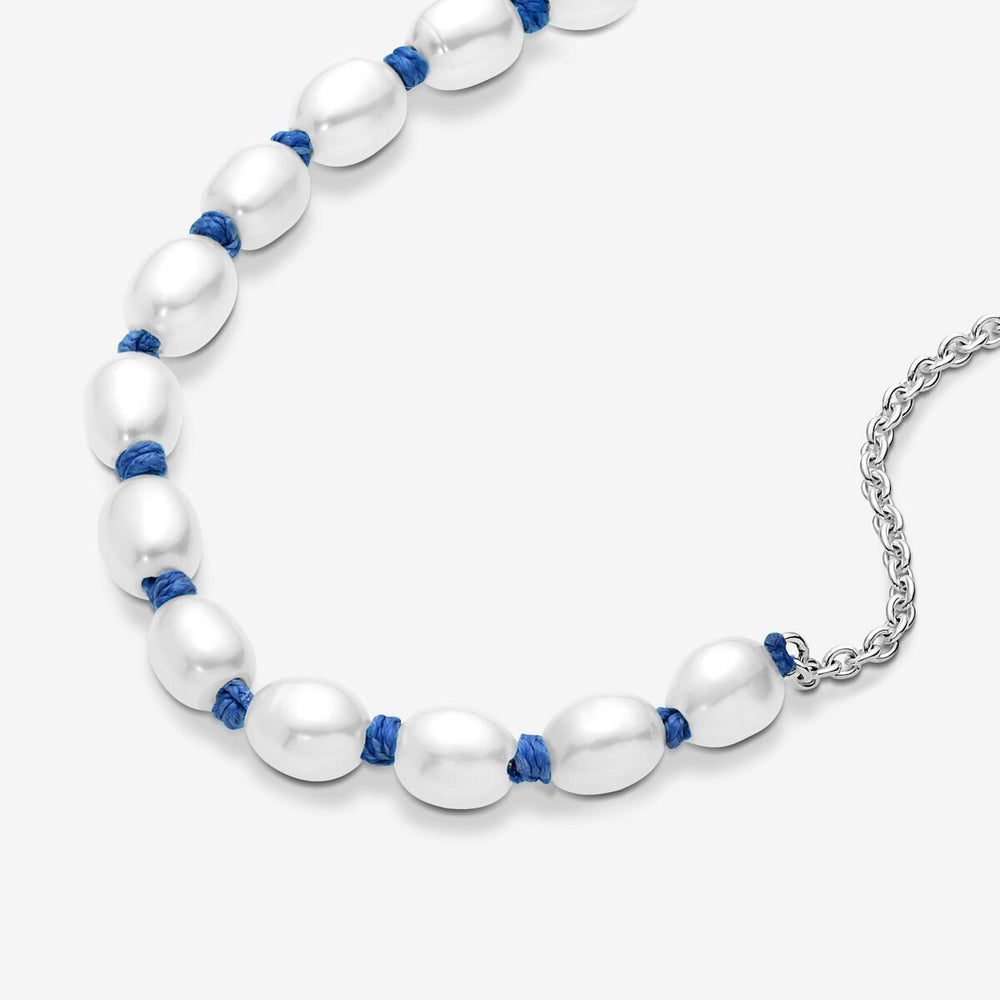 
                      
                        Pandora Treated Freshwater Cultured Pearl Blue Cord Chain Bracelet
                      
                    