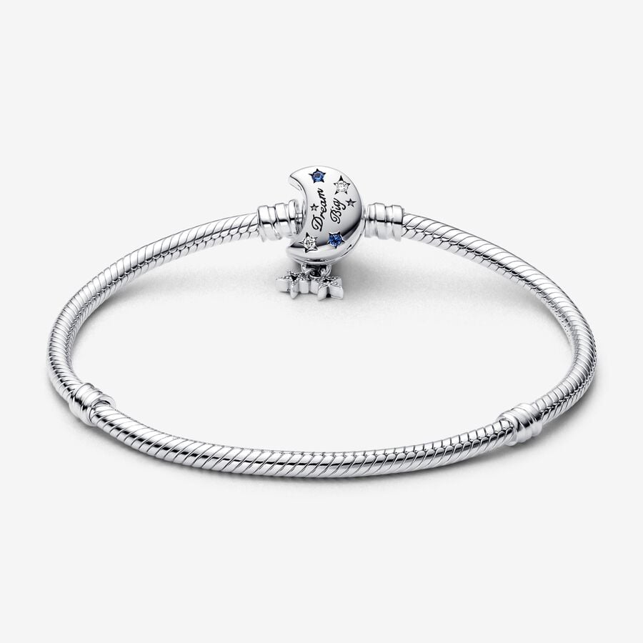 
                      
                        Pandora Moments Sparkling Moon Clasp Snake Chain Bracelet
                      
                    