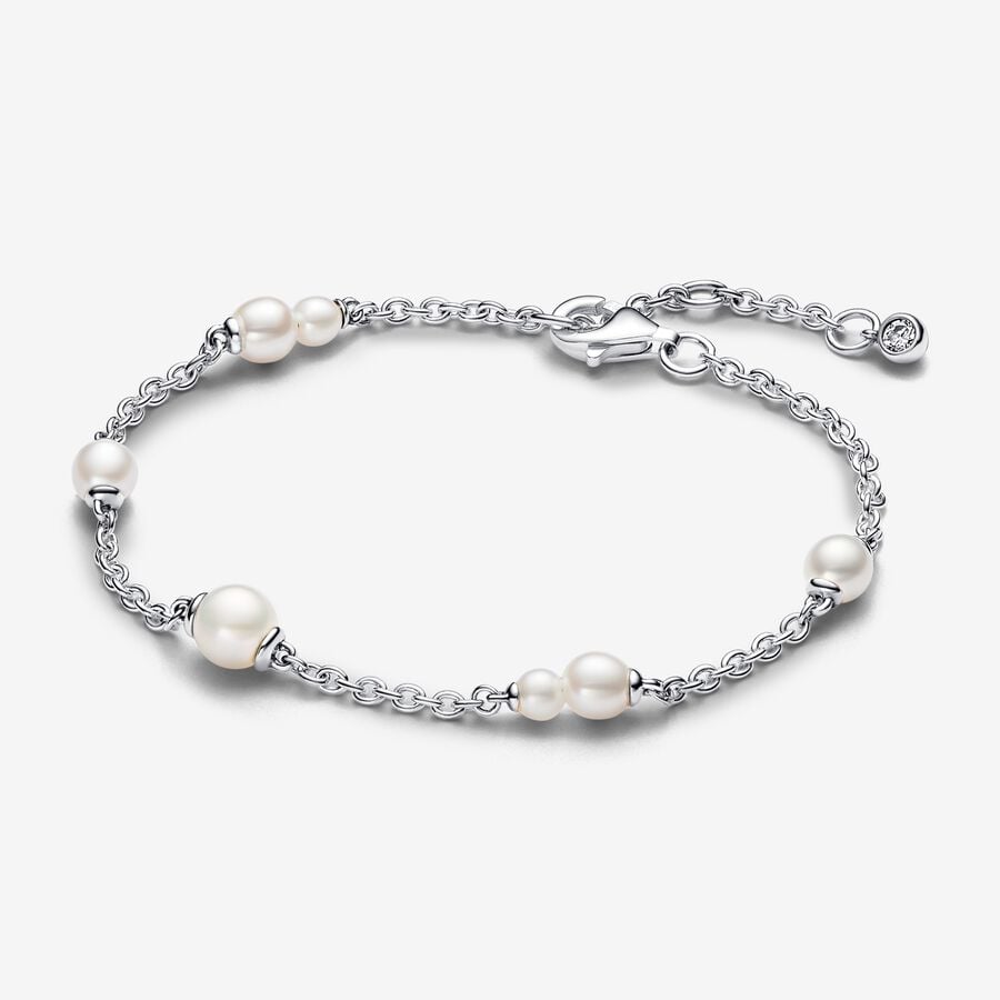 
                      
                        Pandora Treated Freshwater Cultured Pearl Station Chain Bracelet
                      
                    