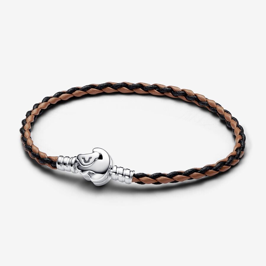 Pandora Disney The Lion King Clasp Pandora Moments Braided Leather Bracelet