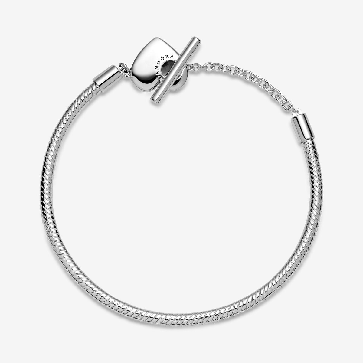 Pandora Moments Heart T-Bar Snake Chain Bracelet – Coe & Co