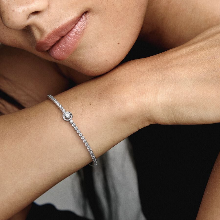 
                      
                        Pandora Sparkling Halo Tennis Bracelet
                      
                    