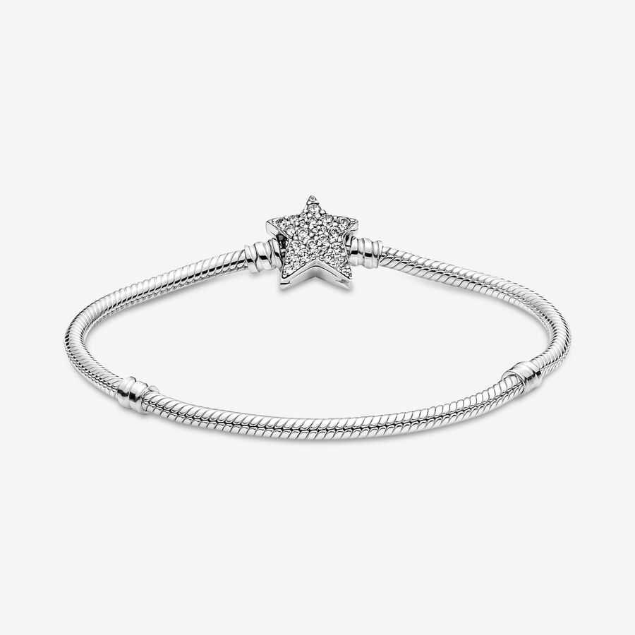 
                      
                        Pandora Moments Asymmetric Star Clasp Snake Chain Bracelet
                      
                    