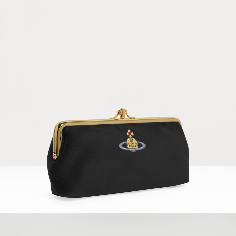 
                      
                        Vivienne Westwood Double Frame Chain Purse Black Velvet
                      
                    