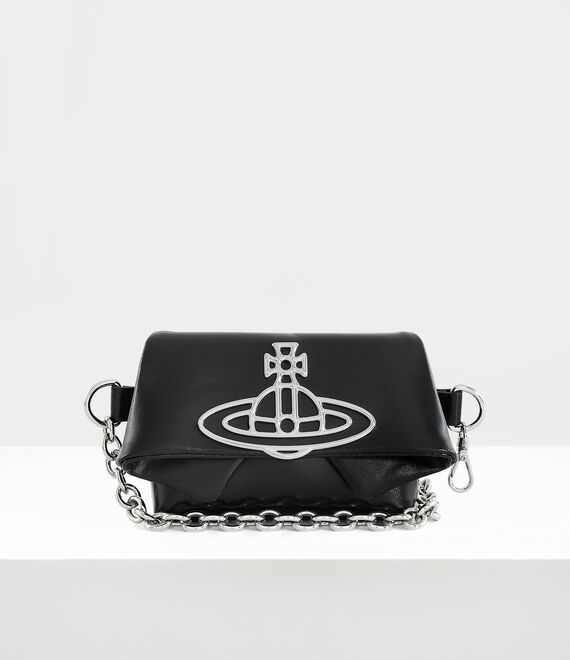 Vivienne Westwood Mini Courtney Chain Belt Shiny Leather