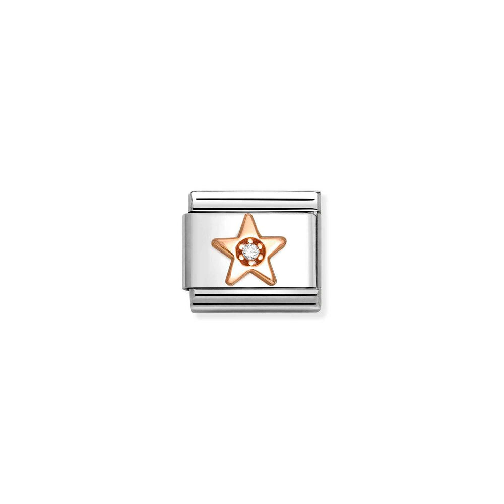Nomination Classic Rose Gold White Star Charm