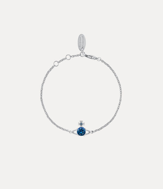 Vivienne Westwood Reina Silver Tone and Blue Bracelet