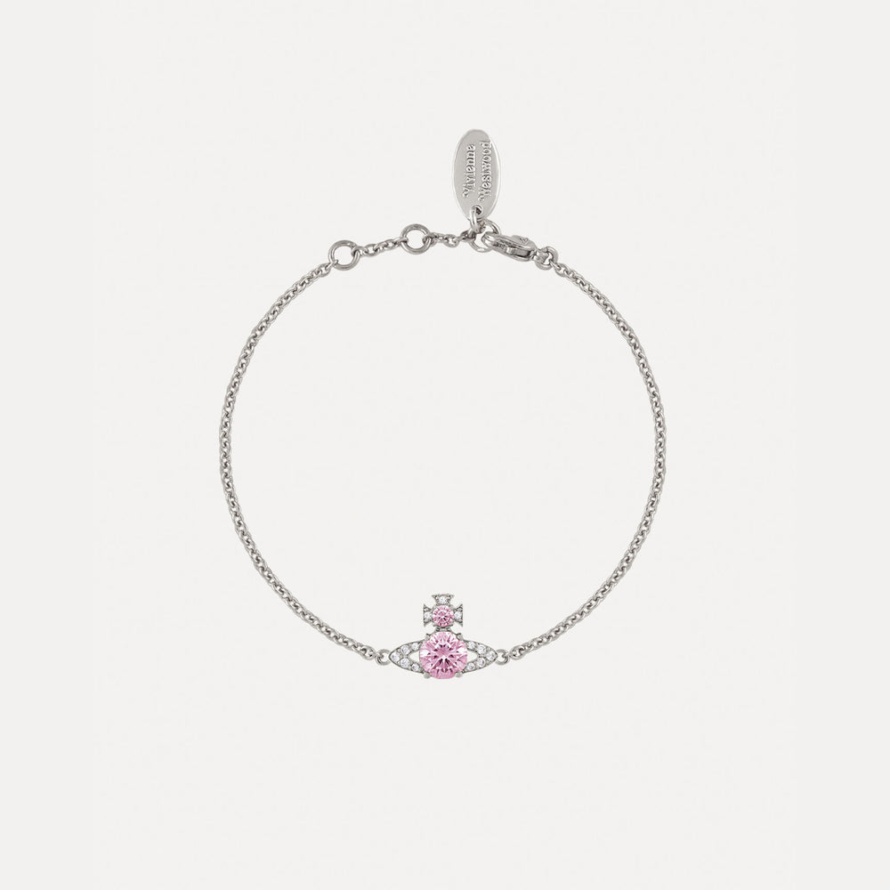 Vivienne Westwood Ismene  Silver Tone and Pink CZ Bracelet