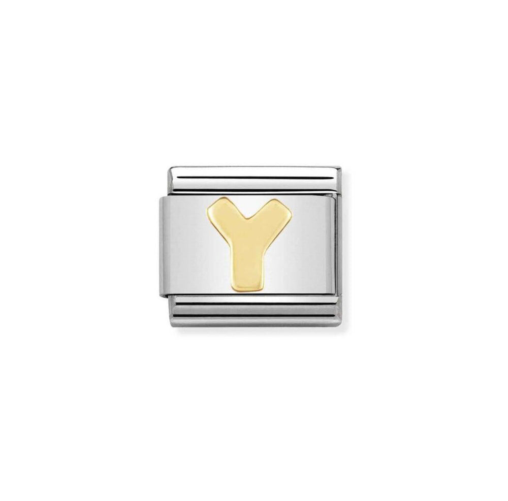 Nomination Classic Link with Letter 'Y' in Yellow Gold Tone 030101/25