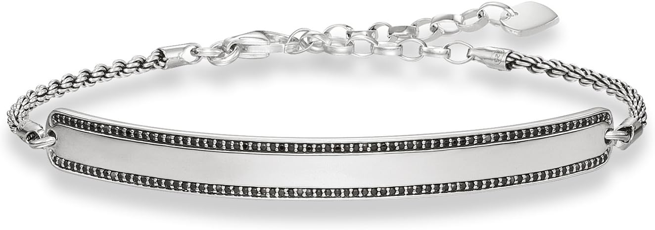 Thomas Sabo Love Bridge Sterling Silver Black Zirconia Bracelet