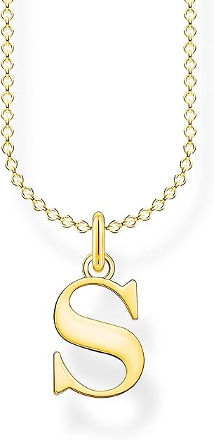 Thomas Sabo Gold Plated Letter S Necklace