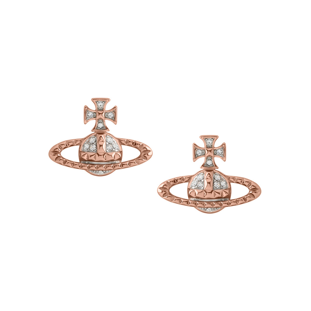 Vivienne Westwood Mayfair Bas Relief Rose Gold Tone Earrings