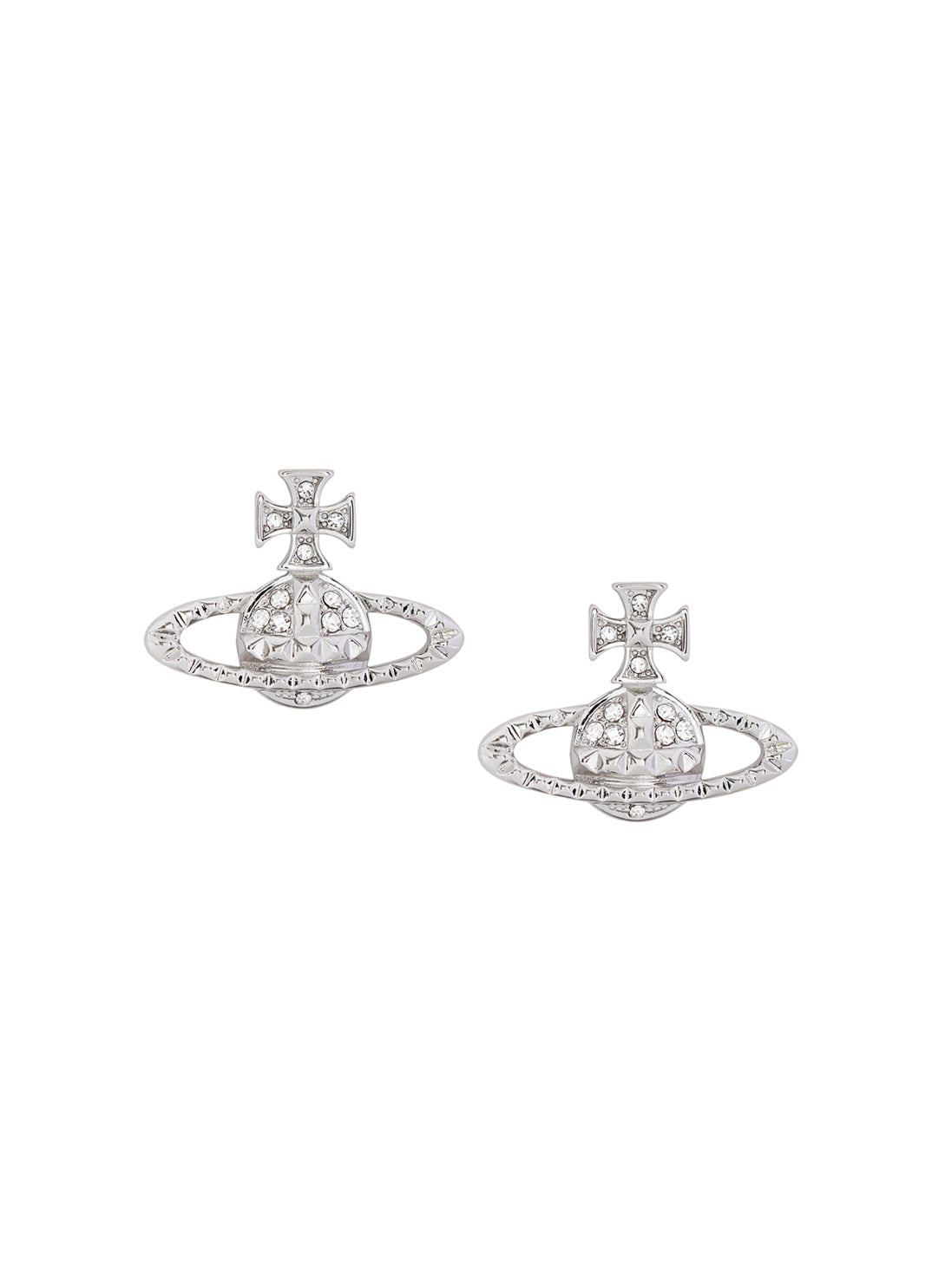 Vivienne Westwood Mayfair Bas Relief Silver Tone Earrings