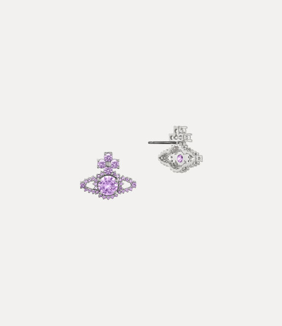 
                      
                        Vivienne Westwood Valentina Silver Tone and Lavender CZ Earring
                      
                    
