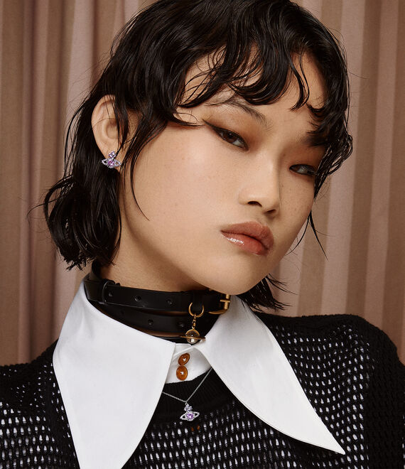 
                      
                        Vivienne Westwood Silver Tone and Lavender Valentina Necklace
                      
                    