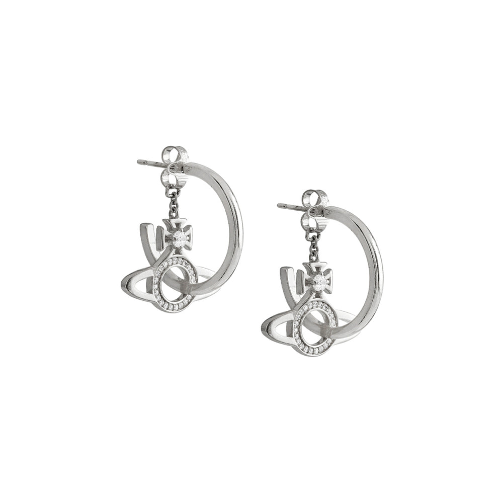 Vivienne Westwood Miranda Silver Tone Hoops