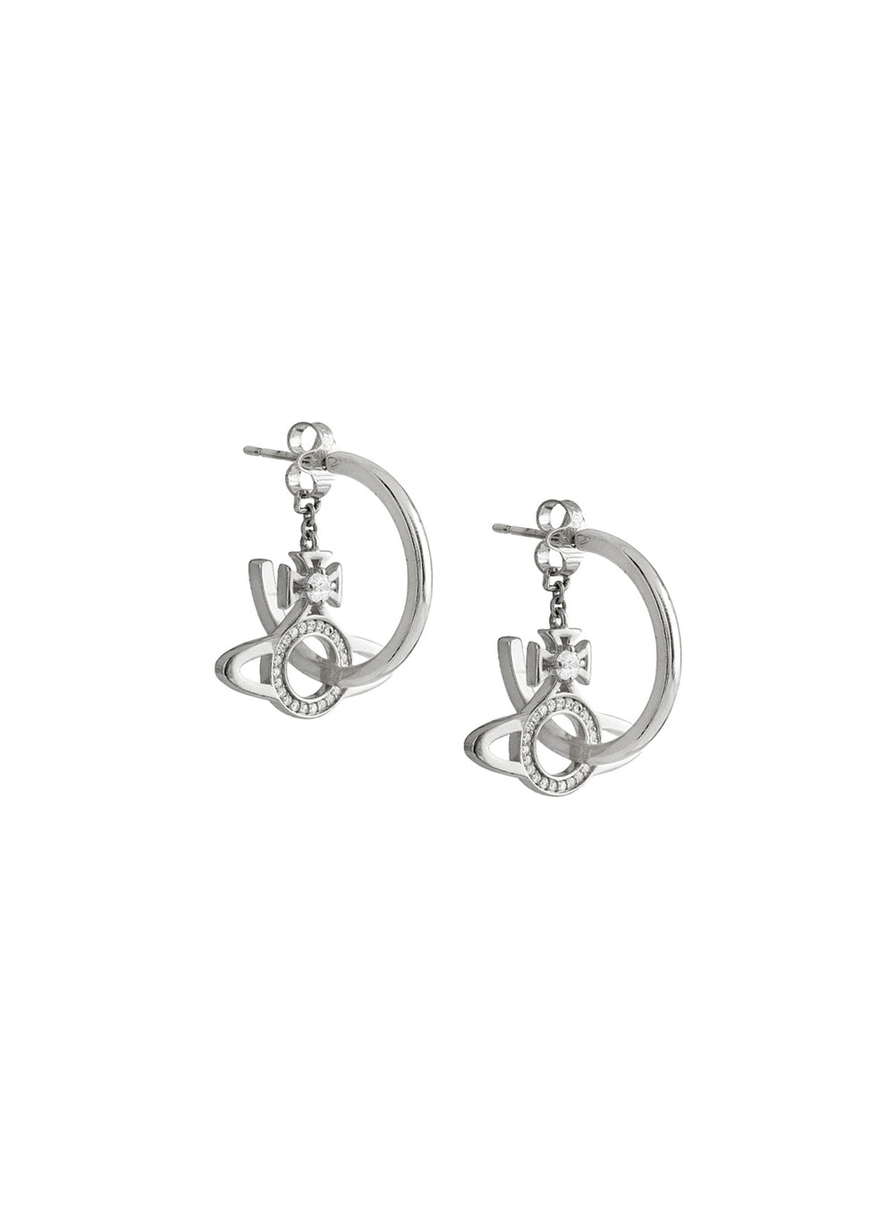 Vivienne Westwood Miranda Silver Tone Hoops