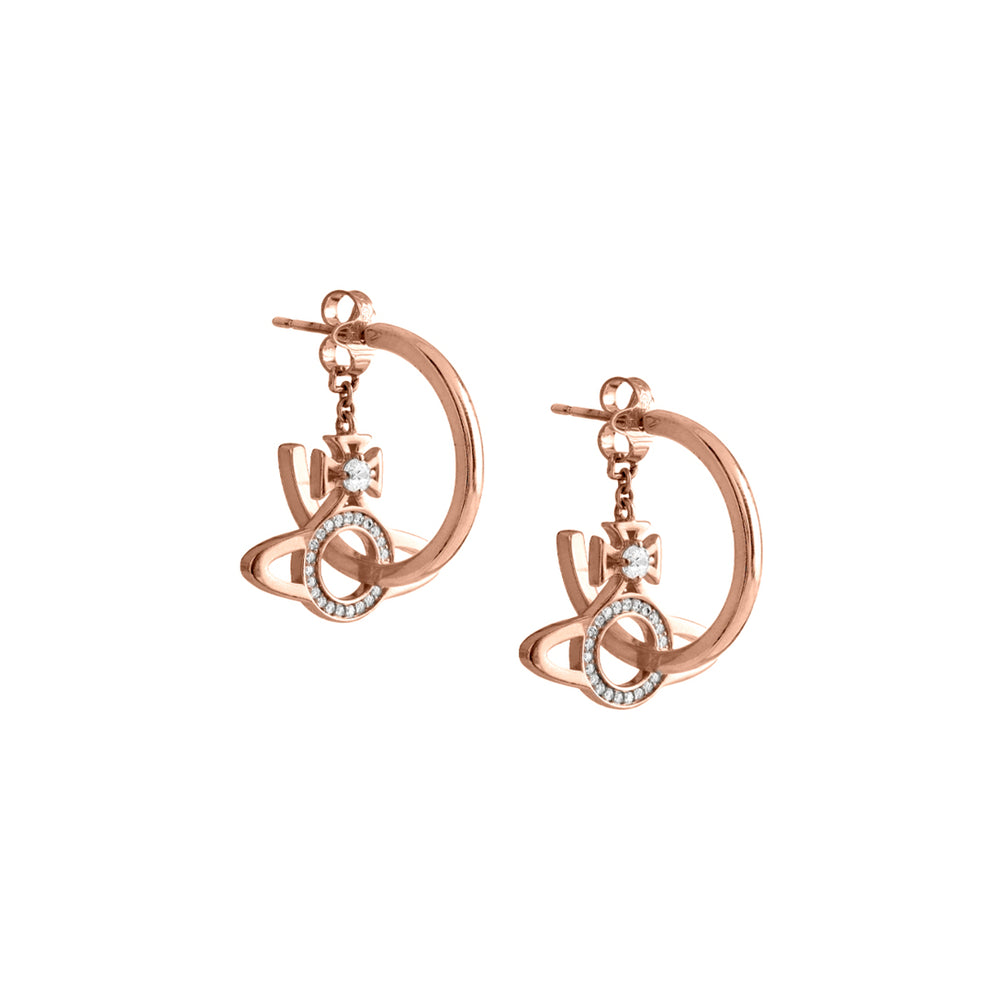 Vivienne Westwood Miranda Hoops Rose Gold-Tone