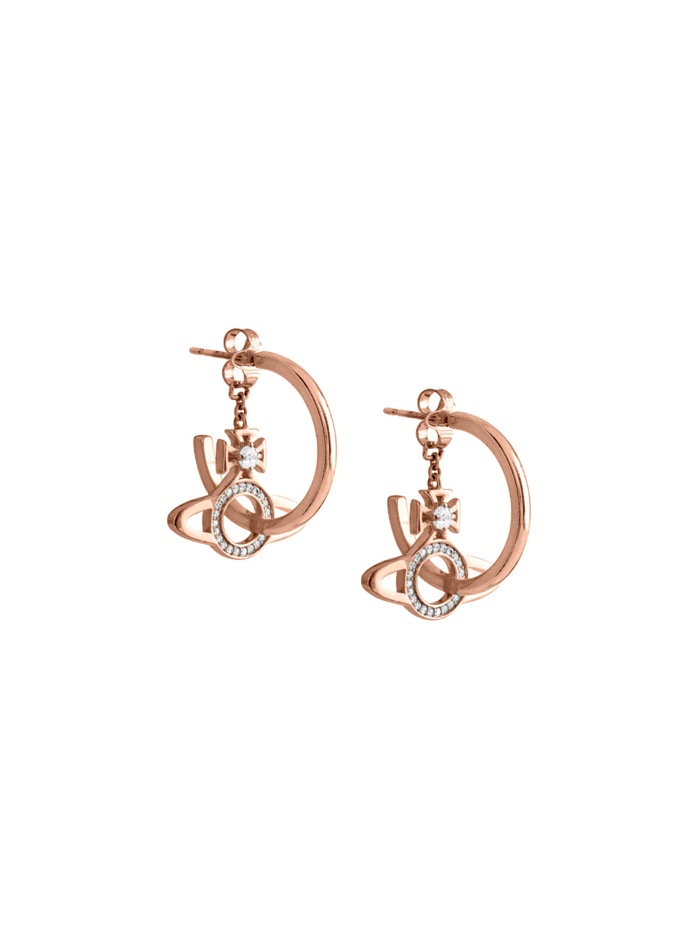 Vivienne Westwood Miranda Hoops Rose Gold-Tone