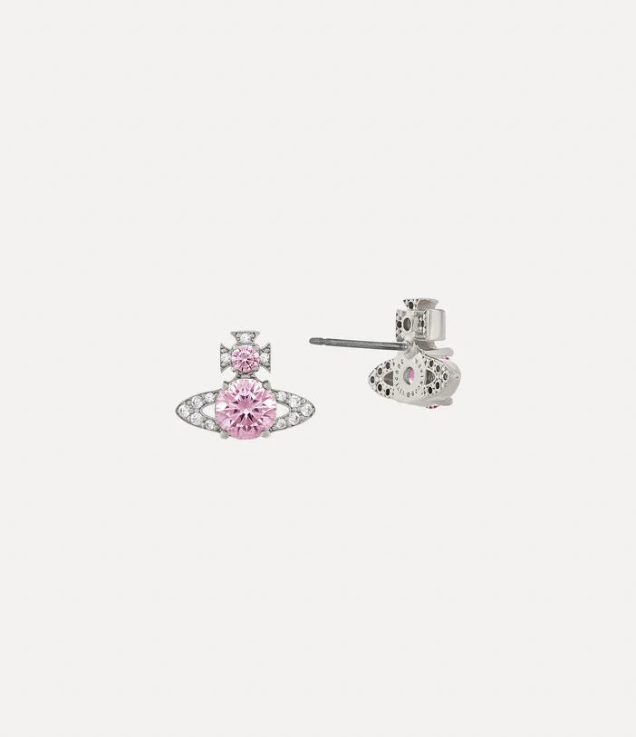 
                      
                        Vivienne Westwood Ismene Silver Tone and Pink CZ Earrings
                      
                    