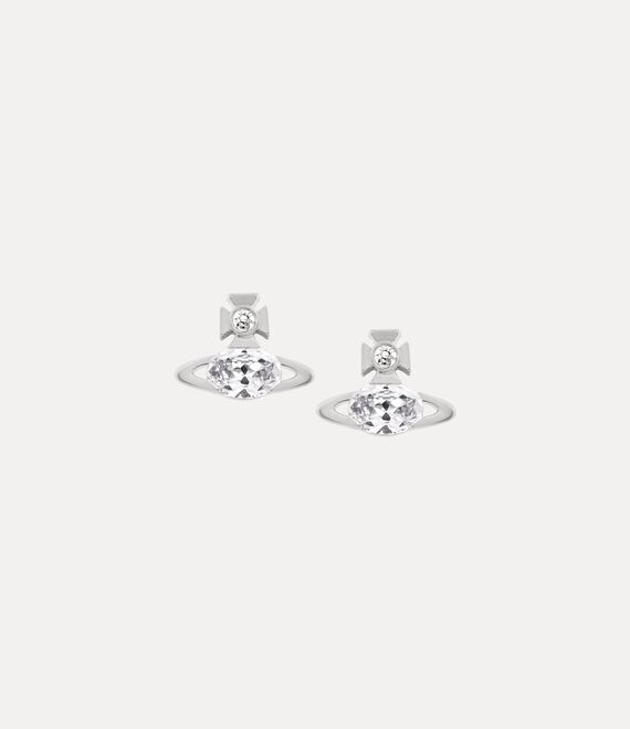 Vivienne Westwood Silver Tone Allie Stud Earrings