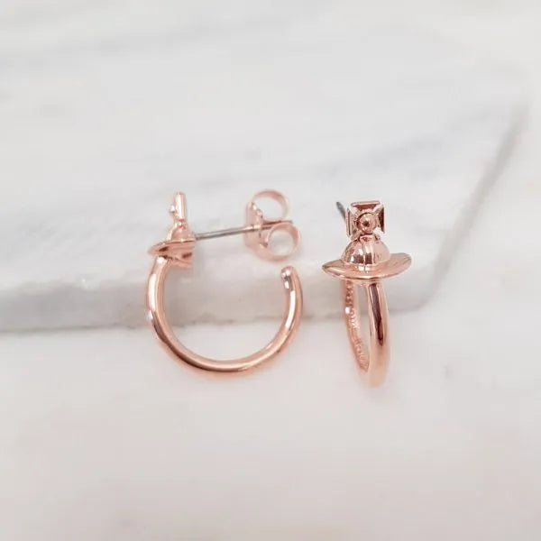 Vivienne Westwood Rose Gold Vera Hoops