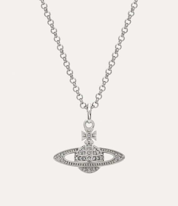 Vivienne Westwood Mini Bas Relief Silver Tone Necklace