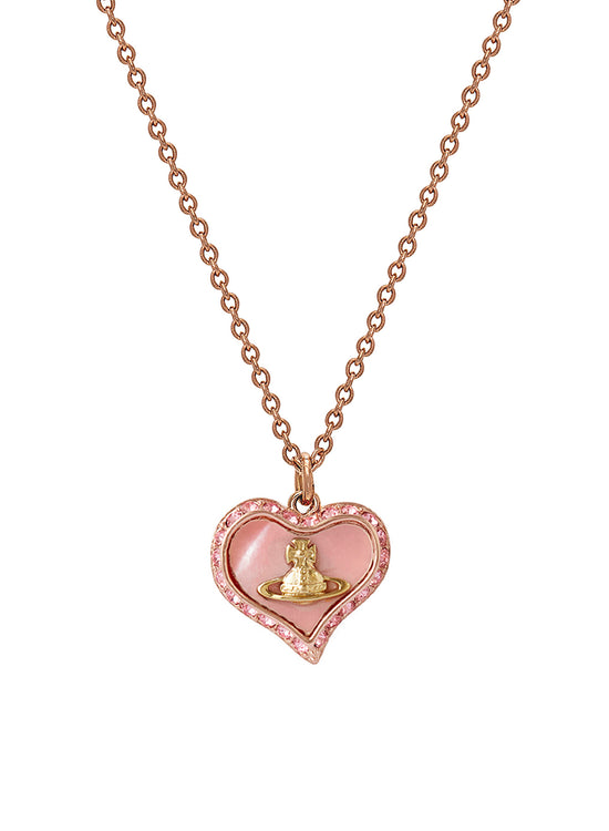 Load image into Gallery viewer, Vivienne Westwood Petra Rose Gold Tone and Coral Pearl Pendant
