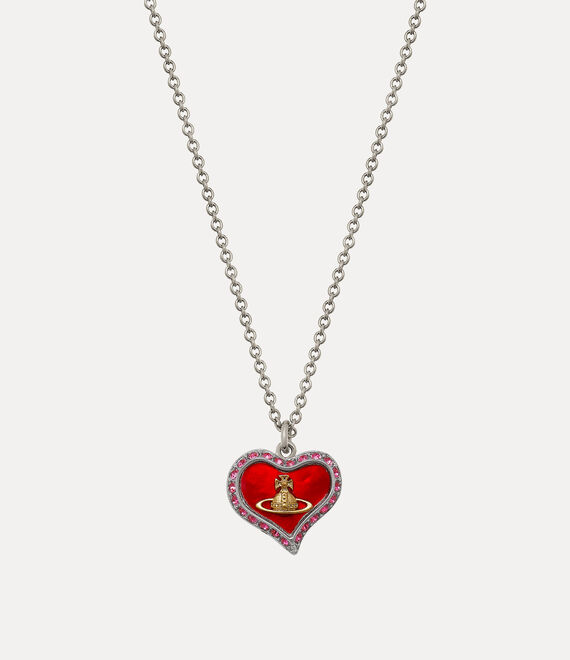 Vivienne Westwood Petra Pendant Silver Tone and Red