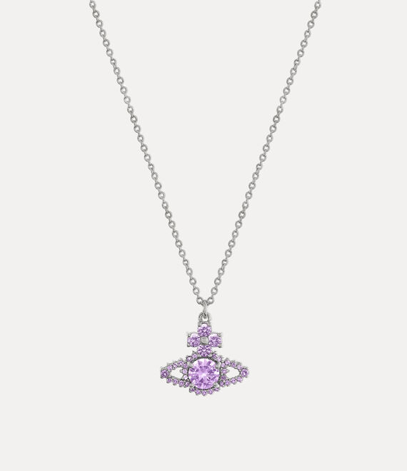 Vivienne Westwood Silver Tone and Lavender Valentina Necklace